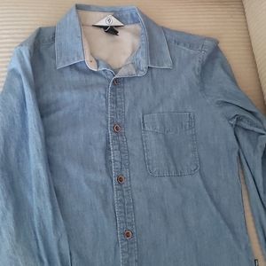 Volcom long sleeve, blue jean button up